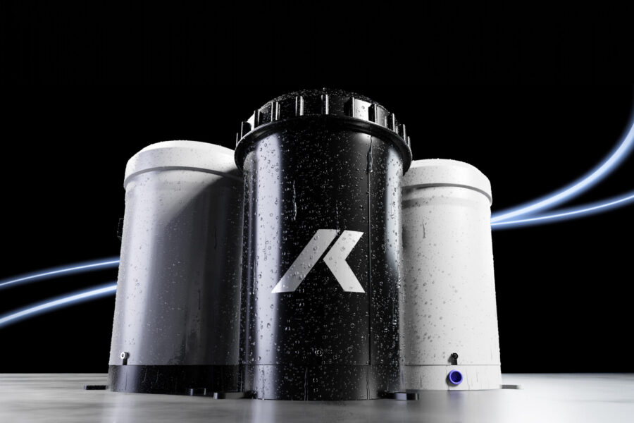 Studio photo of KISTERS tipping bucket rain gauges TB3, TB7 & TB4 that meet WMO standards